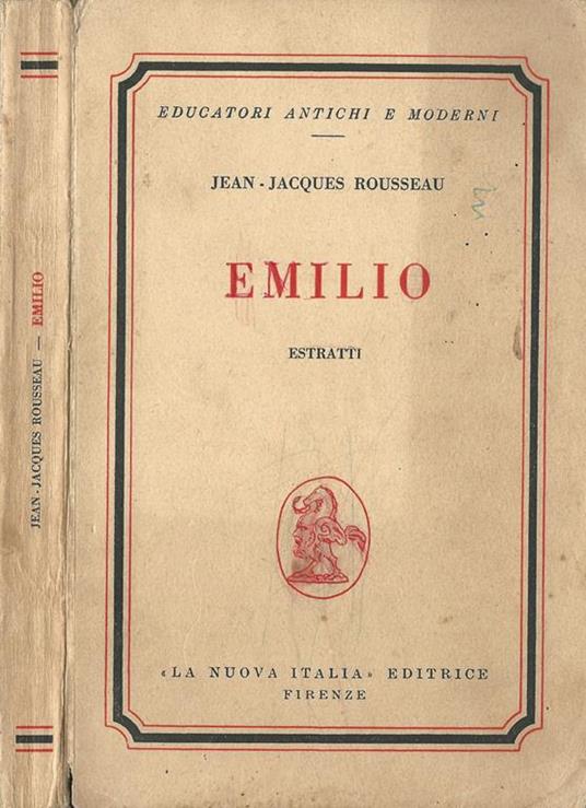 Emilio. Estratti - Jean-Jacques Rousseau - copertina