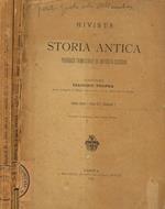 Rivista Di Storia Antica N.S. Anno Xiii Fasc.1 4. Periodico Trimestrale Di Antichità Classica