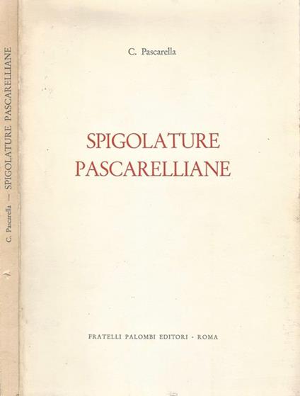 Spigolature Pascarelliane - Cesare Pascarella - copertina