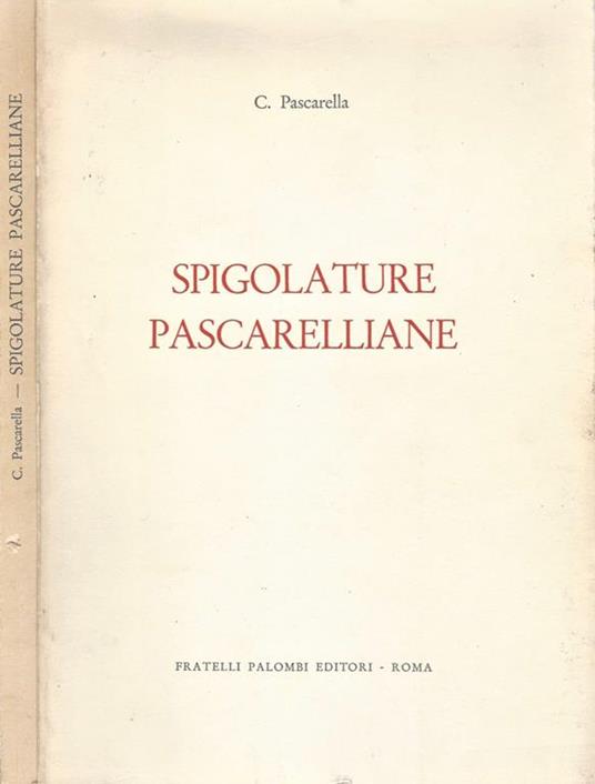 Spigolature Pascarelliane - Cesare Pascarella - copertina