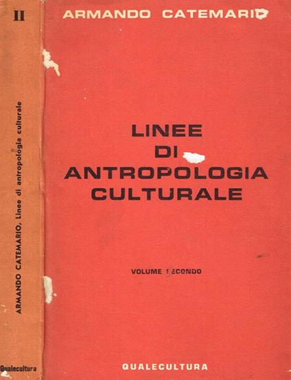 Linee Di Antropologia Culturale Volume Ii - Armando Catemario - copertina