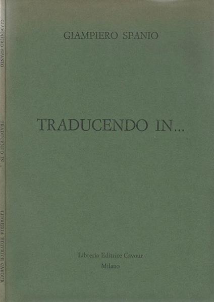 Traducendo in… - Giampiero Spanio - copertina