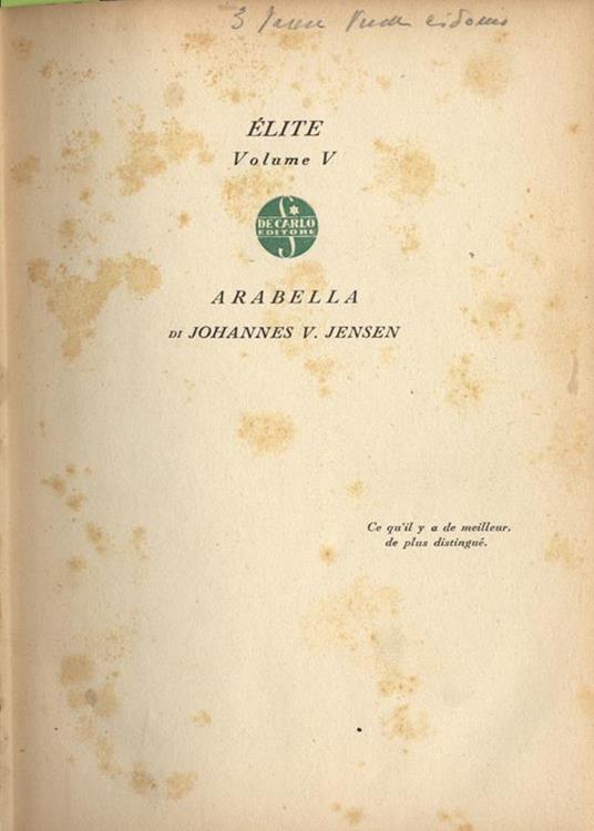 Arabella - Johannes V. Jensen - copertina
