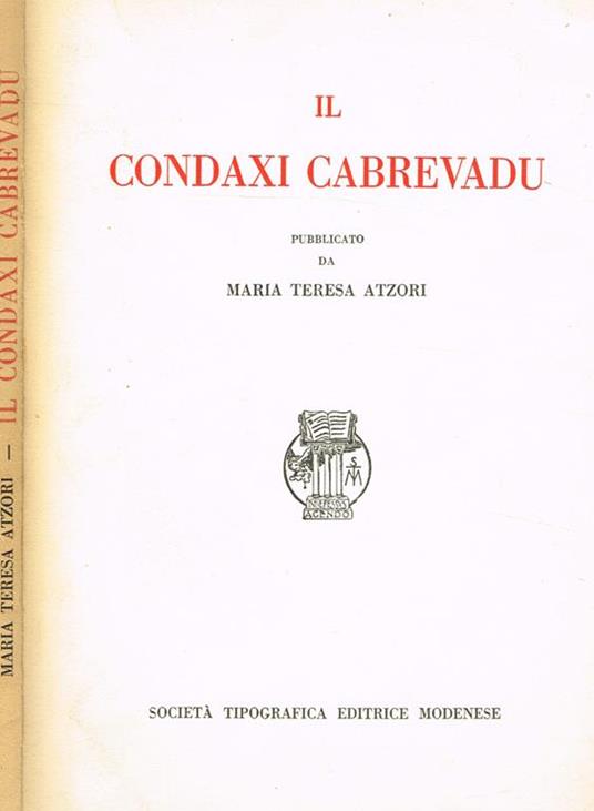 Il Condaxi Cabrevadu - Maria Teresa Atzori - copertina