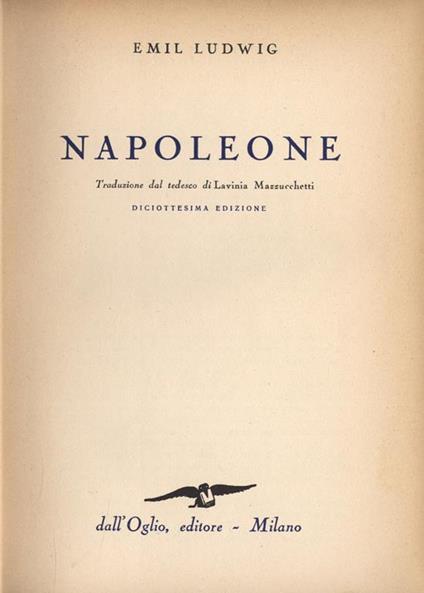 Napoleone - Emil Ludwig - copertina