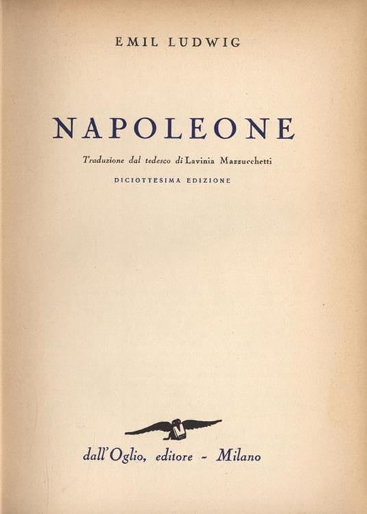 Napoleone - Emil Ludwig - copertina