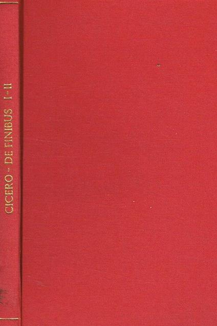 De Finibus. Libro I E Ii - M. Tullio Cicerone - copertina