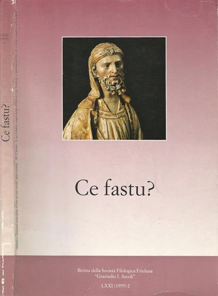 Ce fastu? Vol. 2. Rivista della Società Filologica Friulana - copertina