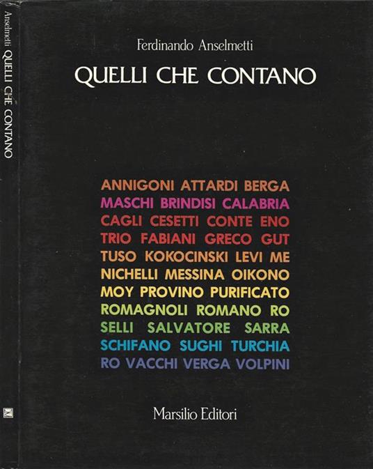 Quelli che contano - Ferdinando Anselmetti - copertina