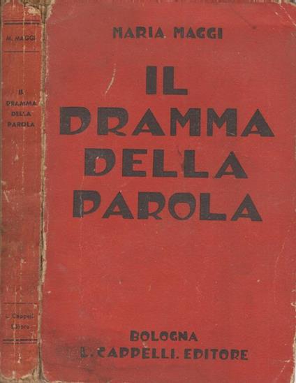 Il dramma della parola - Maria Maggi - copertina