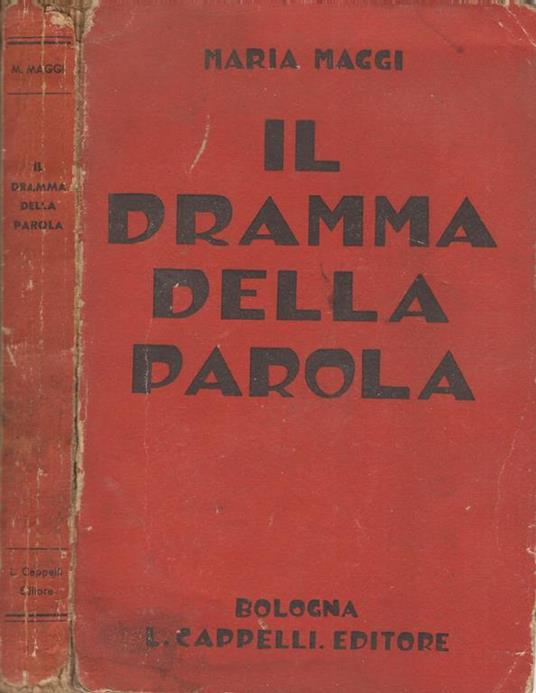 Il dramma della parola - Maria Maggi - copertina