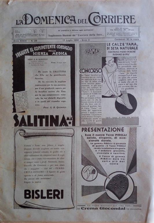 La Domenica del Corriere - 1929-1955. Supplemento Illustrato del \Corriere della Sera\"" - copertina