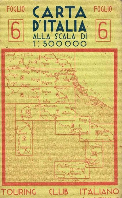 Carta D'Italia Alla Scala Di 1:500.000 Foglio 6 - copertina