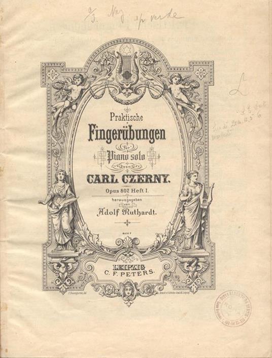 Praktische fingerubungen fur piano solo. Opera 802 - Carl Czerny - copertina