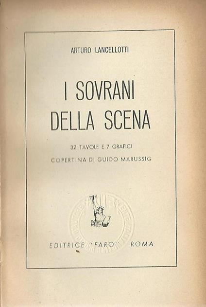 I Sovrani della scena - Arturo Lancellotti - copertina