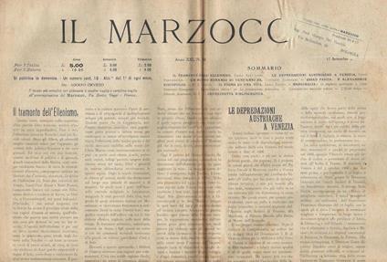 Il Marzocco N. 38 - copertina