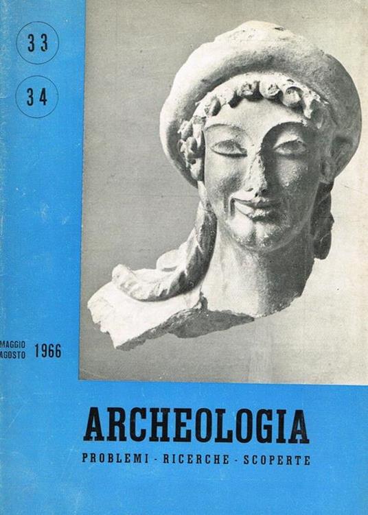 Archeologia Anno V N. 33/34. Problemi Ricerche Scoperte - copertina