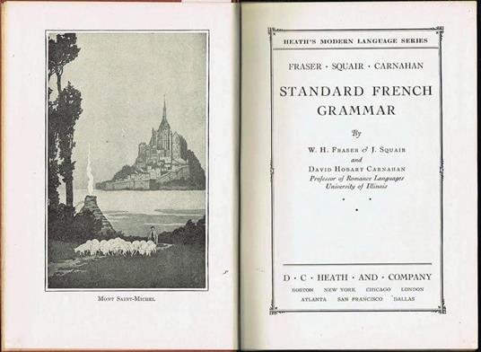Standard French Grammar - W. H. Fraser,J. Squair - copertina