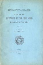 Intorno all' estensione del nome degli Ausones e dell' Ausonia