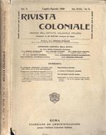 Rivista coloniale Anno IV fasc. VII. VIII Vol. VI. Organo dell' Istituto Coloniame Italiano