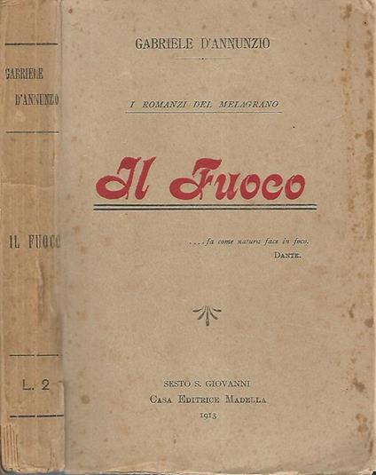 Il fuoco - Gabriele D'Annunzio - copertina