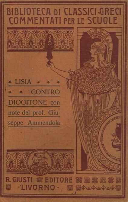 Contro Diogitone - Lisia - copertina