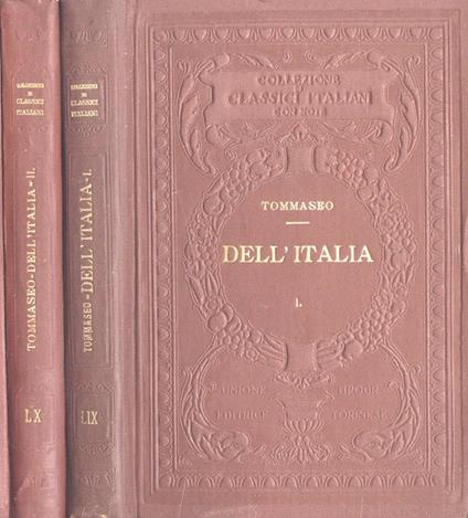 Dell' Italia Vol. I - II. Libri cinque - Niccolò Tommaseo - copertina