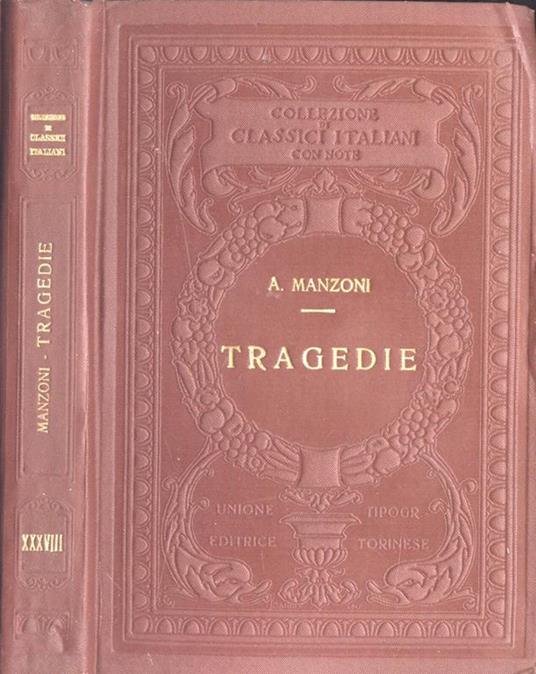 Tragedie - Alessandro Manzoni - copertina