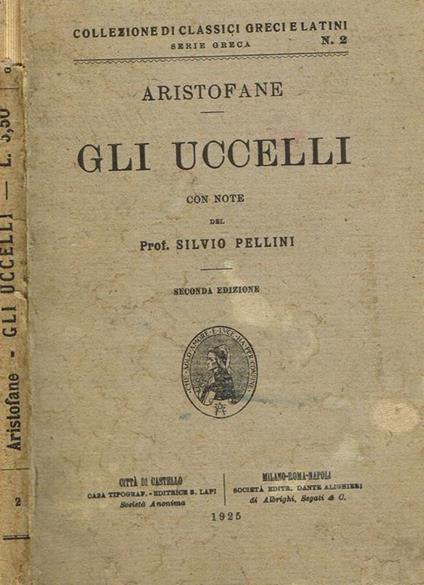 Gli Uccelli - Aristofane - copertina