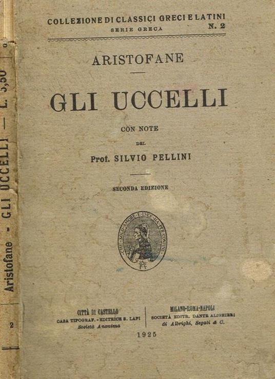 Gli Uccelli - Aristofane - copertina