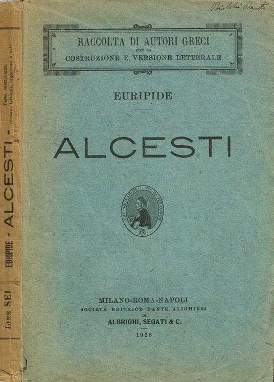 Alcesti - Euripide - copertina