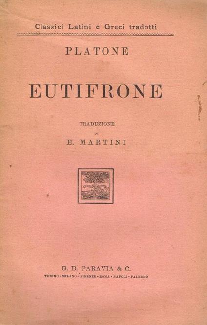 Eutifrone - Platone - copertina