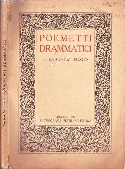 1Poemetti Drammatici - Enrico M. Fusco - copertina