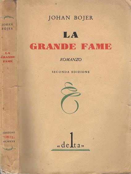 La Grande Fame - Johan Bojer - copertina