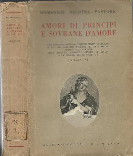 Amori di principi e sovrane d'amore - Domenico Nicotra Pastore - copertina