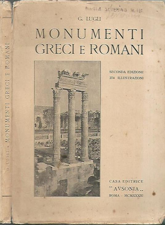 Monumenti Greci e Romani - C. Lugli - copertina