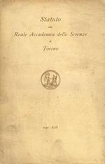 Statuto Della Reale Accademia Delle Scienze Di Torino