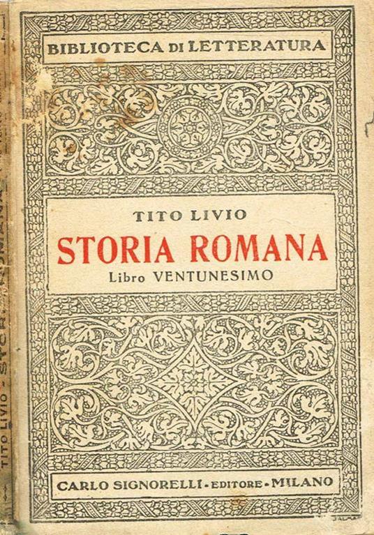 Storia Romana Libro Ventunesimo - Tito Livio - copertina