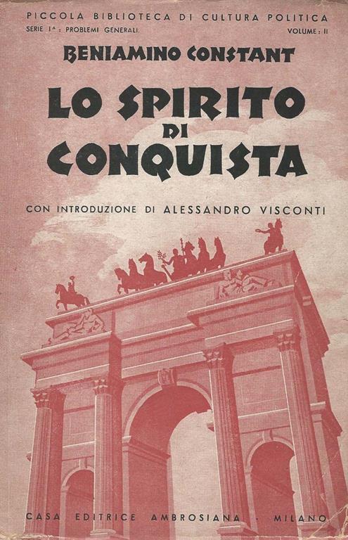 Lo spirito di conquista - Beniamino Constant - copertina