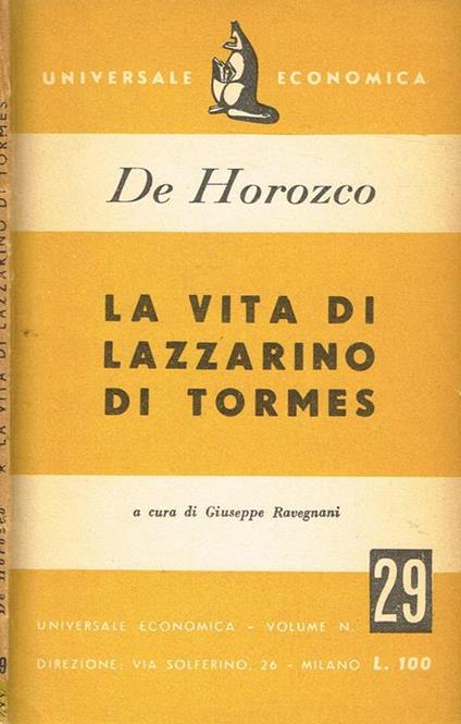 La Vita Di Lazzarino Di Tormes - Sebastian de Horozco - copertina