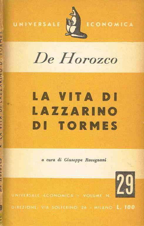 La Vita Di Lazzarino Di Tormes - Sebastian de Horozco - copertina