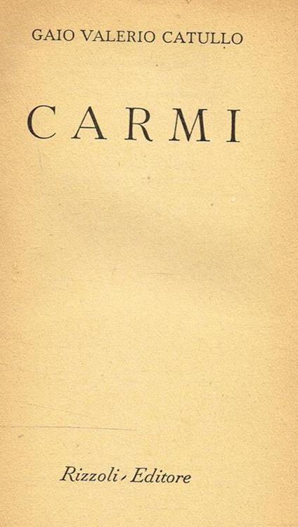 Carmi - G. Valerio Catullo - copertina