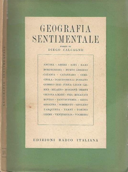 Geografia sentimentale - Diego Calcagno - copertina