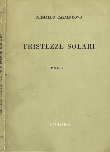 Tristezze Solari - Grimaldo Casalnuovo - copertina