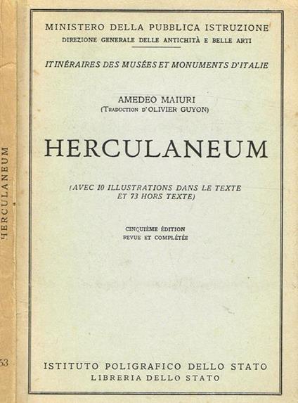 Herculaneum - Amedeo Maiuri - copertina