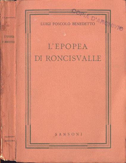 L' epopea di Roncisvalle - copertina