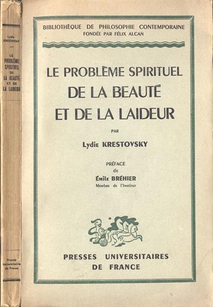 Le problème spirituel de la beautè et de la laiduer - Lydie Krestovsky - copertina