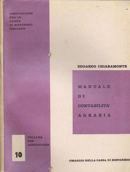 Manuale di Contabilità Agraria - Edoardo Chiramonte - copertina