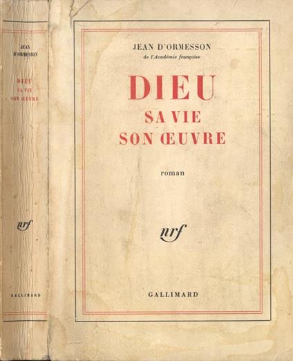 Dieu sa vie son oeuvre - copertina