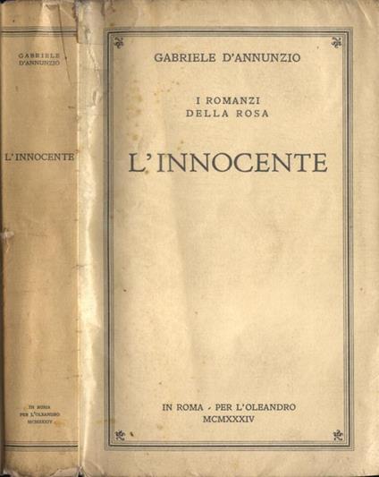 L' innocente - Gabriele D'Annunzio - copertina